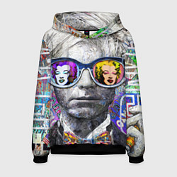 Толстовка-худи мужская Andy Warhol Энди Уорхол, цвет: 3D-черный