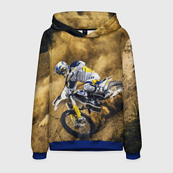 Толстовка-худи мужская HUSQVARNA ХУСКВАРНА SPORT, цвет: 3D-синий
