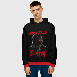 Толстовка-худи мужская CHRIS FENH SLIPKNOT СЛИПКНОТ Z, цвет: 3D-красный — фото 2