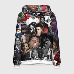 Толстовка-худи мужская Короли Рэпа KING RAP, цвет: 3D-белый