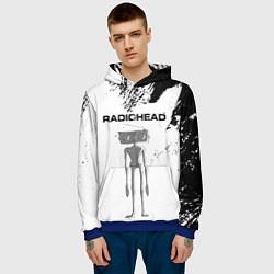 Толстовка-худи мужская Radiohead Радиохед Z, цвет: 3D-синий — фото 2