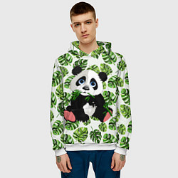 Толстовка-худи мужская Милая Панда Летняя, цвет: 3D-белый — фото 2