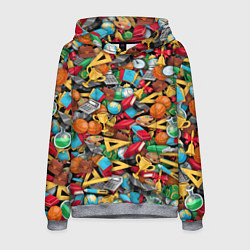 Толстовка-худи мужская Снова в школу, цвет: 3D-меланж