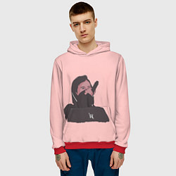 Толстовка-худи мужская Alan Walker Алан Уокер Z, цвет: 3D-красный — фото 2