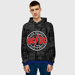 Толстовка-худи мужская AC DC HIGH VOLTAGE, цвет: 3D-синий — фото 2