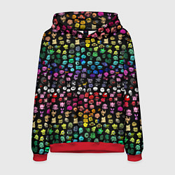 Толстовка-худи мужская ПЕРСОНАЖИ ИГРЫ FNF, цвет: 3D-красный