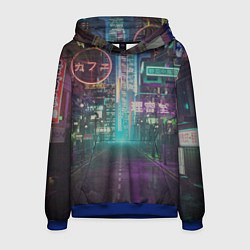 Толстовка-худи мужская Neon Tokyo, цвет: 3D-синий