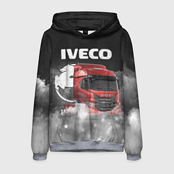 Толстовка-худи мужская Iveco truck, цвет: 3D-меланж