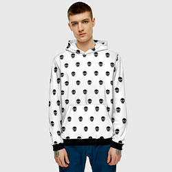 Толстовка-худи мужская Черепушки, цвет: 3D-черный — фото 2