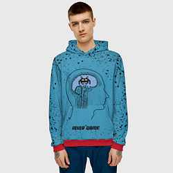 Толстовка-худи мужская Space Invaders Mind Game Z, цвет: 3D-красный — фото 2
