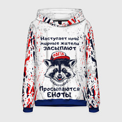 Толстовка-худи мужская ЕНОТОМАФИЯ MAFIA COON Z, цвет: 3D-синий