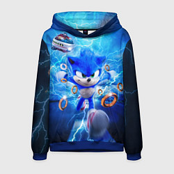Толстовка-худи мужская SONIC СИНИЙ ЁЖ Z, цвет: 3D-синий