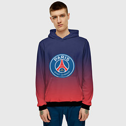 Толстовка-худи мужская PSG ПСЖ PARIS SAINT GERMAIN, цвет: 3D-черный — фото 2