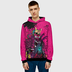 Толстовка-худи мужская CYBERPUNK 2077 DEMON Z, цвет: 3D-черный — фото 2