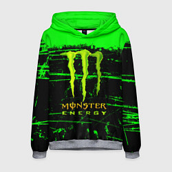 Толстовка-худи мужская MONSTER ENERGY NEON LOGO, цвет: 3D-меланж