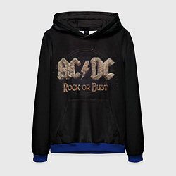 Толстовка-худи мужская ACDC Rock or Bust, цвет: 3D-синий