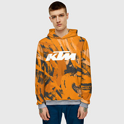 Толстовка-худи мужская KTM КТМ Z, цвет: 3D-меланж — фото 2