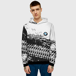 Толстовка-худи мужская СЛЕД БМВ BMW Z, цвет: 3D-черный — фото 2
