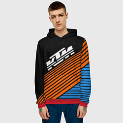 Толстовка-худи мужская KTM КТМ Z, цвет: 3D-красный — фото 2