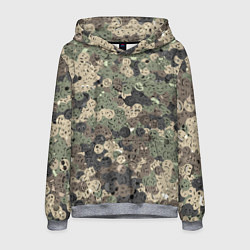 Толстовка-худи мужская Эмодзи камуфляж, цвет: 3D-меланж