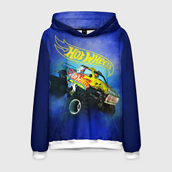 Толстовка-худи мужская Hot Wheels Хот Вилс, цвет: 3D-белый