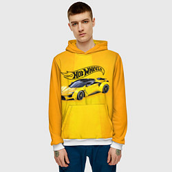 Толстовка-худи мужская Hot Wheels Хот Вилс, цвет: 3D-белый — фото 2