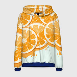 Толстовка-худи мужская АПЕЛЬСИН ORANGE, цвет: 3D-синий