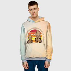 Толстовка-худи мужская Отец и сын - лучшие друзья, цвет: 3D-меланж — фото 2