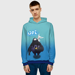 Толстовка-худи мужская Naru и Ori Нару and Ori, цвет: 3D-синий — фото 2