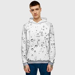 Толстовка-худи мужская Утренний дождь, цвет: 3D-меланж — фото 2