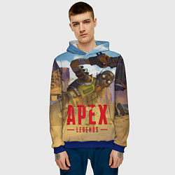 Толстовка-худи мужская Октейн в деле, цвет: 3D-синий — фото 2