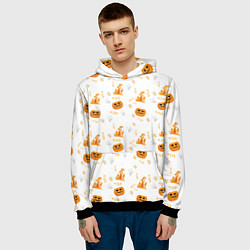 Толстовка-худи мужская Patern Halloween 23, цвет: 3D-черный — фото 2