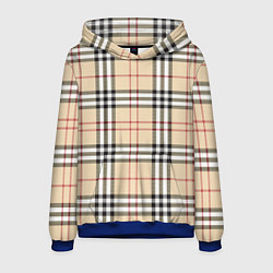 Толстовка-худи мужская Клетчатый принт в стиле Burberry, цвет: 3D-синий