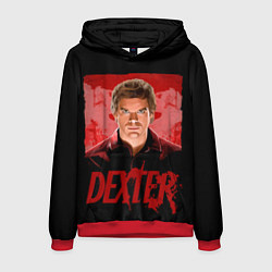 Толстовка-худи мужская Dexter Декстер портрет постер, цвет: 3D-красный