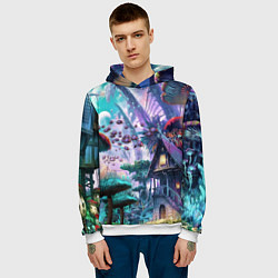 Толстовка-худи мужская FantasyFish, цвет: 3D-белый — фото 2