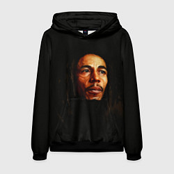 Толстовка-худи мужская Bob Marley Art, цвет: 3D-черный