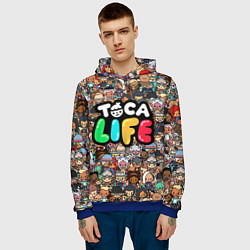 Толстовка-худи мужская Toca Life, цвет: 3D-синий — фото 2