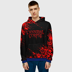 Толстовка-худи мужская CANNIBAL CORPSE КРАСНЫЕ ЧЕРЕПА, цвет: 3D-синий — фото 2