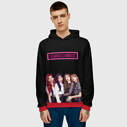 Толстовка-худи мужская BLACKPINK NEON, цвет: 3D-красный — фото 2