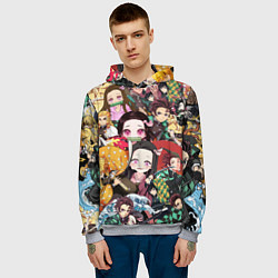 Толстовка-худи мужская КЛИНОК РАССЕКАЮЩИЙ СТИКЕРБОМБИНГ, цвет: 3D-меланж — фото 2