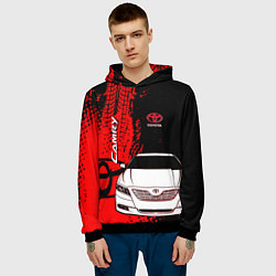 Толстовка-худи мужская Camry Toyota glitch, цвет: 3D-черный — фото 2