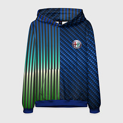 Толстовка-худи мужская Фантазия на тему Alfa-Romeo, цвет: 3D-синий