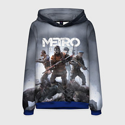 Толстовка-худи мужская МЕТРО ИСХОД АРТЁМ ,ЯДЕРНАЯ ЗИМА METRO EXODUS, цвет: 3D-синий