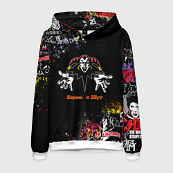 Толстовка-худи мужская Лого рок групп, цвет: 3D-белый