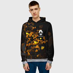 Толстовка-худи мужская Renault Осколки стекла, цвет: 3D-меланж — фото 2