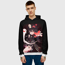 Толстовка-худи мужская HU TAO ХУ ТАО, цвет: 3D-белый — фото 2