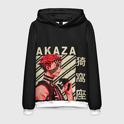 Толстовка-худи мужская Клинок демонов Akaza, цвет: 3D-белый