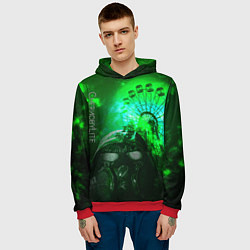 Толстовка-худи мужская Chernobylite - Колесо обозрения, цвет: 3D-красный — фото 2