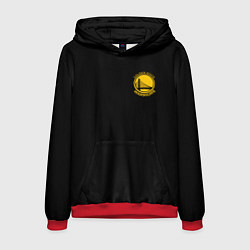 Толстовка-худи мужская GOLDEN STATE WARRIORS BLACK STYLE, цвет: 3D-красный