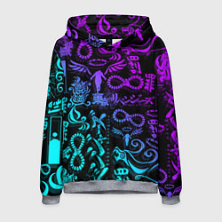 Толстовка-худи мужская ТАТУ ТОКЙСКИЕ МСТИТЕЛИ НЕОН, цвет: 3D-меланж